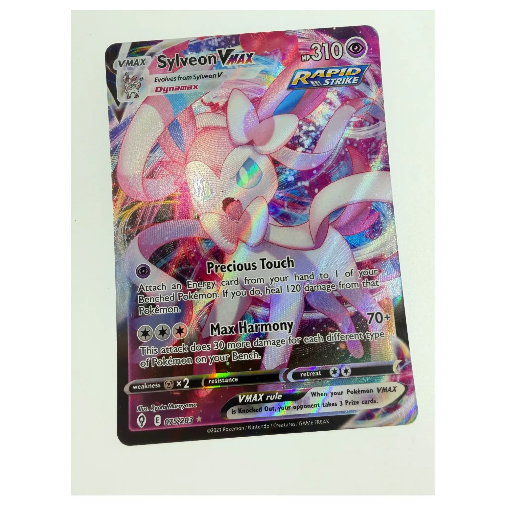 Pokemon Sylveon VMAX — Evolving Skies 075/203 (Pokemon Kaarten) — Losse kaart, Near Mint staat — origineel tweedehands kopen bij Gameshop Enter