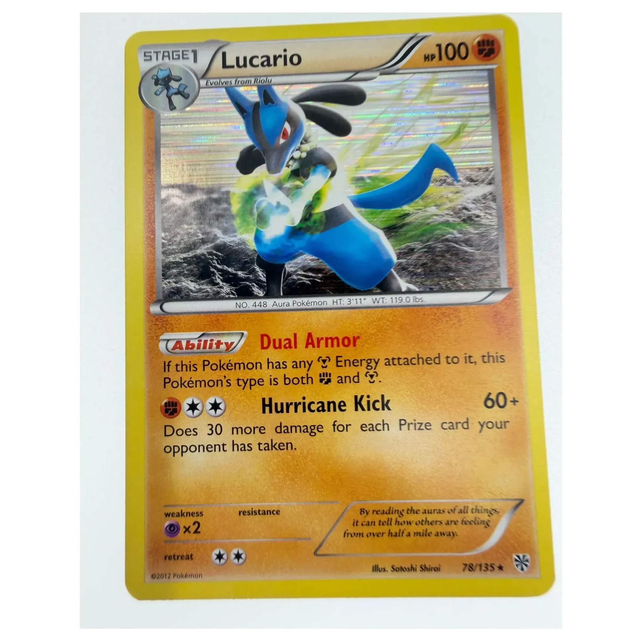 Pokemon Lucario Holo — Plasma Storm 78/135 (Pokemon Kaarten) — Losse kaart, Near Mint staat — origineel tweedehands kopen bij Gameshop Enter