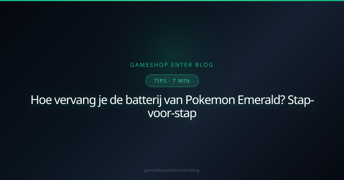 Pokemon Emerald GBA batterij vervangen CR1616 stappenplan