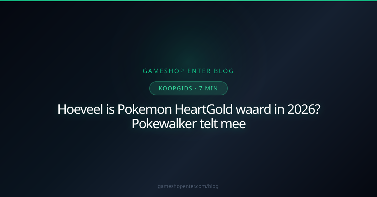 Pokemon HeartGold Nintendo DS waarde en Pokewalker 2026