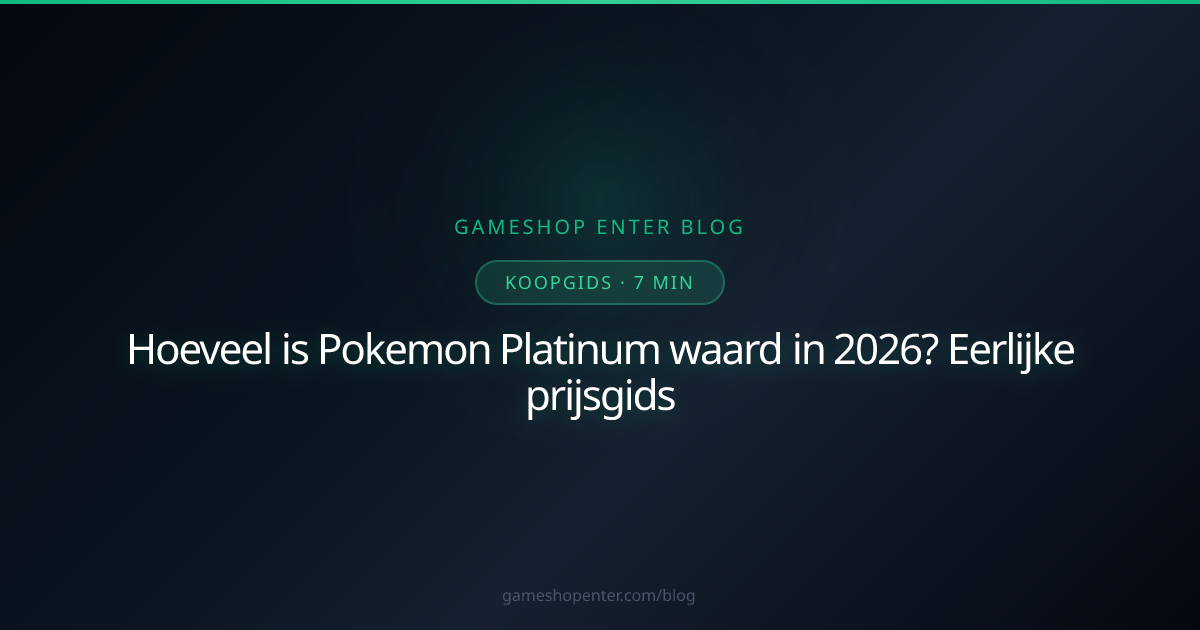 Pokemon Platinum Nintendo DS cartridge waarde 2026