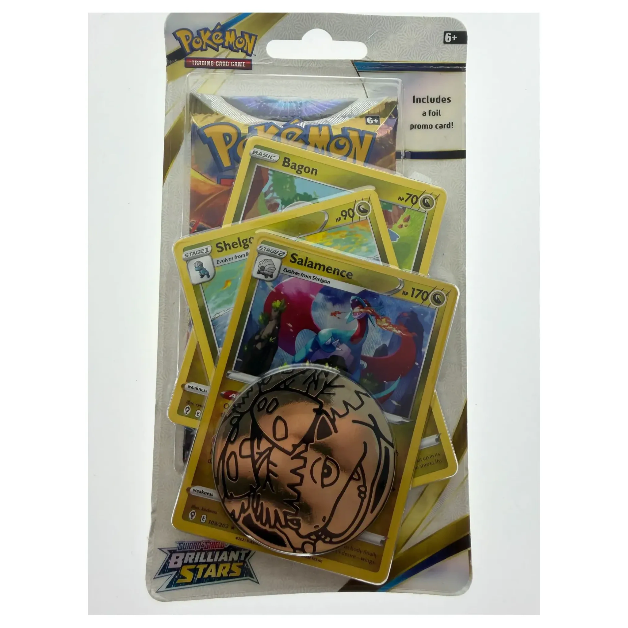 Pokemon TCG Brilliant Stars Checklane Blister — Salamence (Pokemon Kaarten) Sealed — Goed staat — origineel kopen bij Gameshop Enter